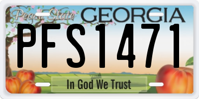 GA license plate PFS1471