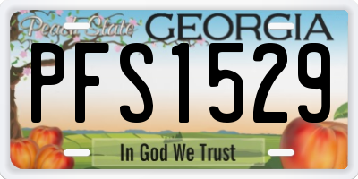 GA license plate PFS1529