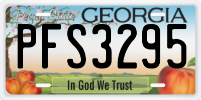 GA license plate PFS3295