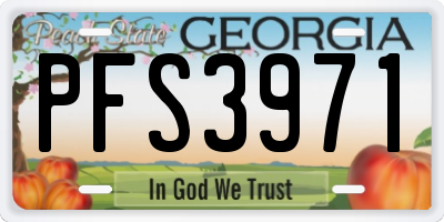 GA license plate PFS3971