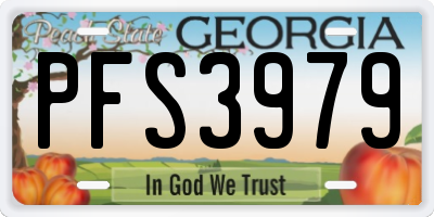 GA license plate PFS3979