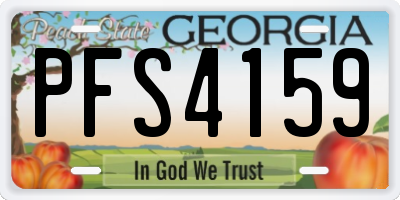 GA license plate PFS4159