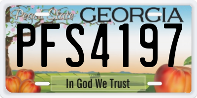 GA license plate PFS4197
