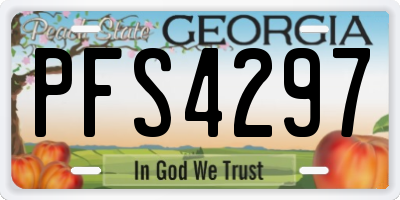 GA license plate PFS4297