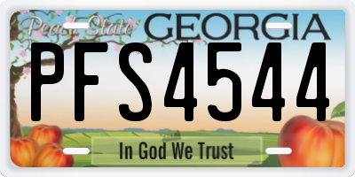 GA license plate PFS4544