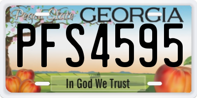 GA license plate PFS4595