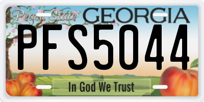 GA license plate PFS5044