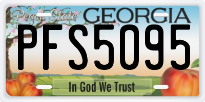GA license plate PFS5095