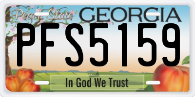 GA license plate PFS5159