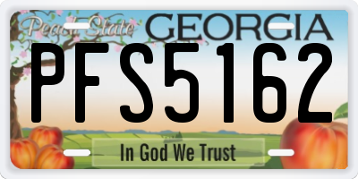 GA license plate PFS5162