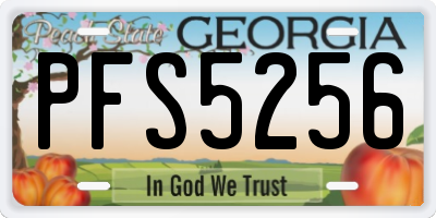 GA license plate PFS5256