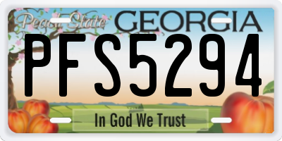 GA license plate PFS5294