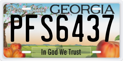 GA license plate PFS6437