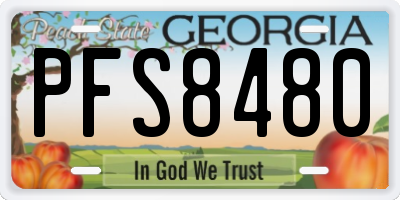 GA license plate PFS8480