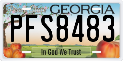 GA license plate PFS8483