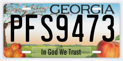 GA license plate PFS9473