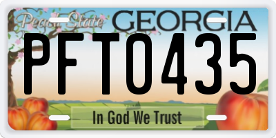 GA license plate PFT0435