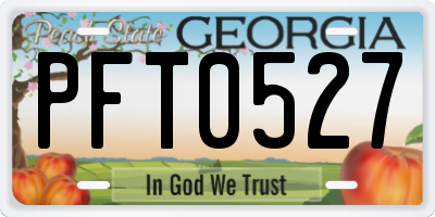 GA license plate PFT0527
