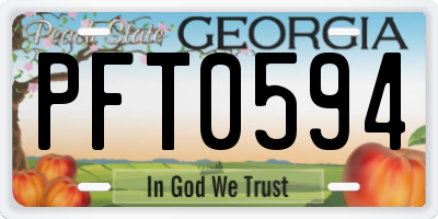 GA license plate PFT0594