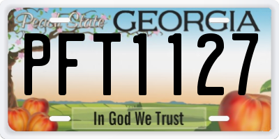 GA license plate PFT1127