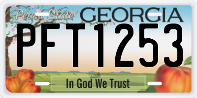GA license plate PFT1253