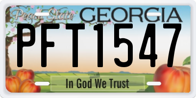 GA license plate PFT1547