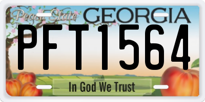 GA license plate PFT1564