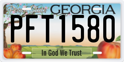 GA license plate PFT1580