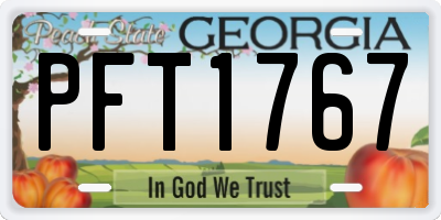 GA license plate PFT1767