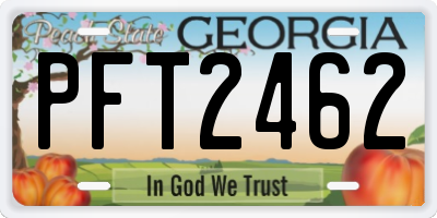 GA license plate PFT2462