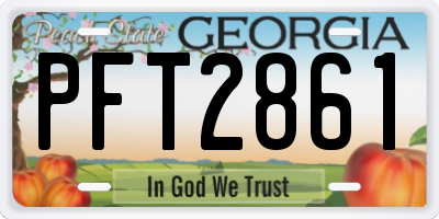 GA license plate PFT2861
