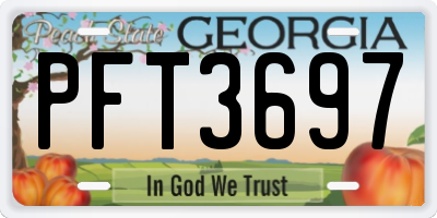 GA license plate PFT3697