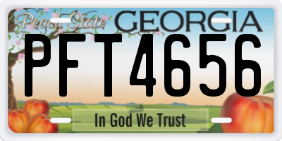GA license plate PFT4656