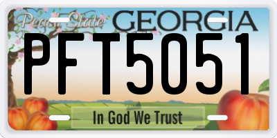 GA license plate PFT5051