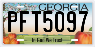 GA license plate PFT5097