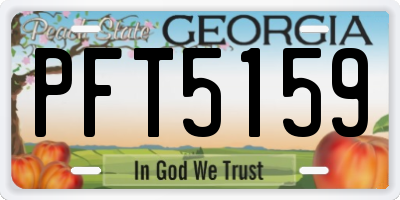 GA license plate PFT5159