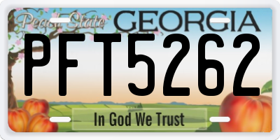 GA license plate PFT5262