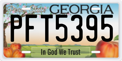 GA license plate PFT5395