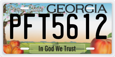 GA license plate PFT5612