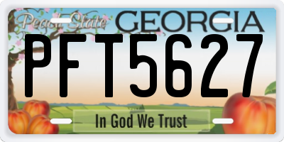 GA license plate PFT5627