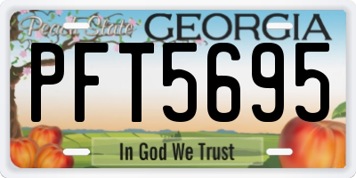 GA license plate PFT5695