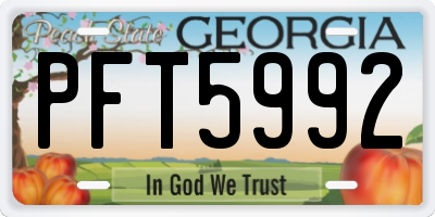 GA license plate PFT5992