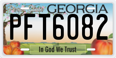 GA license plate PFT6082