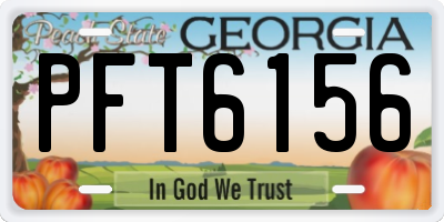 GA license plate PFT6156