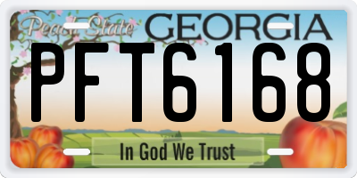 GA license plate PFT6168
