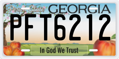 GA license plate PFT6212