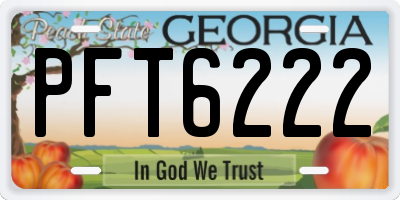 GA license plate PFT6222