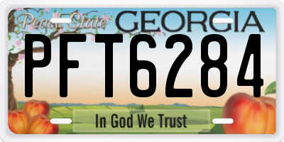 GA license plate PFT6284
