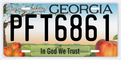 GA license plate PFT6861