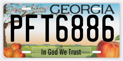 GA license plate PFT6886